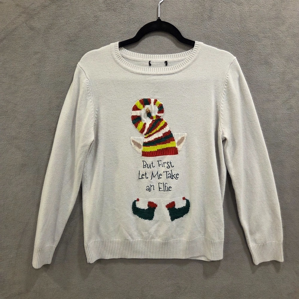 Holiday Ugly Christmas Sweater Let Me Take An Elfie Sweater‎ Women's No Size Elf